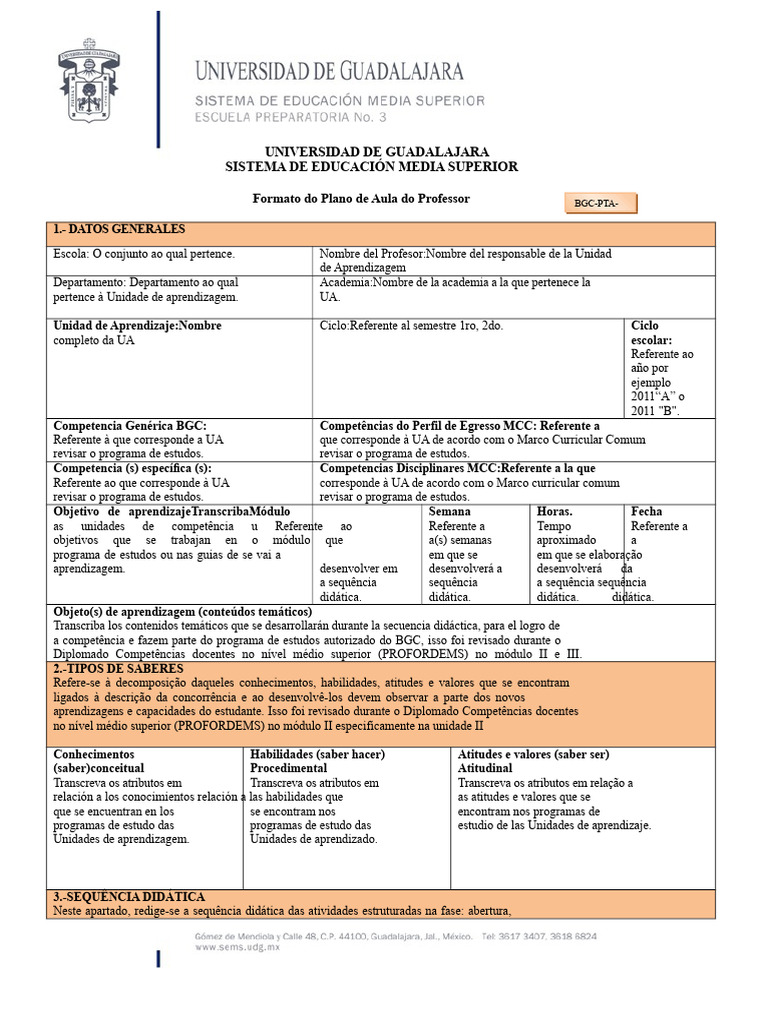 Formato de Plano de Aula para Professores | PDF | Aprendizado | Science