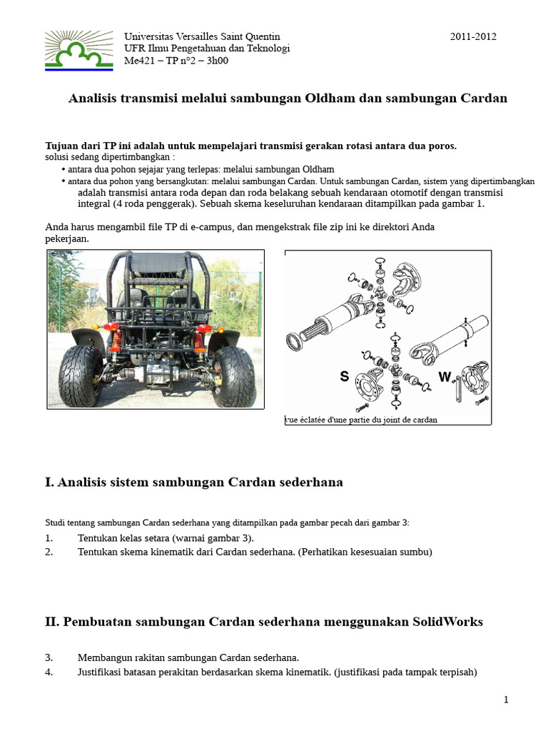 tp02 Cardan | PDF