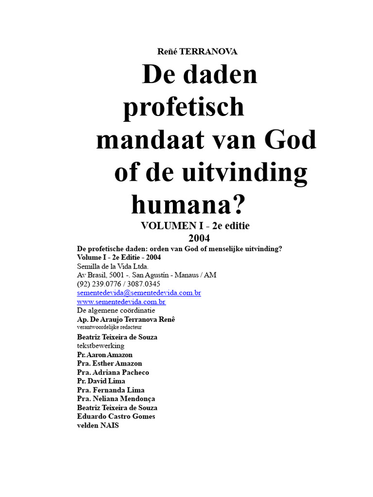 Profetische Daden Spaans | PDF