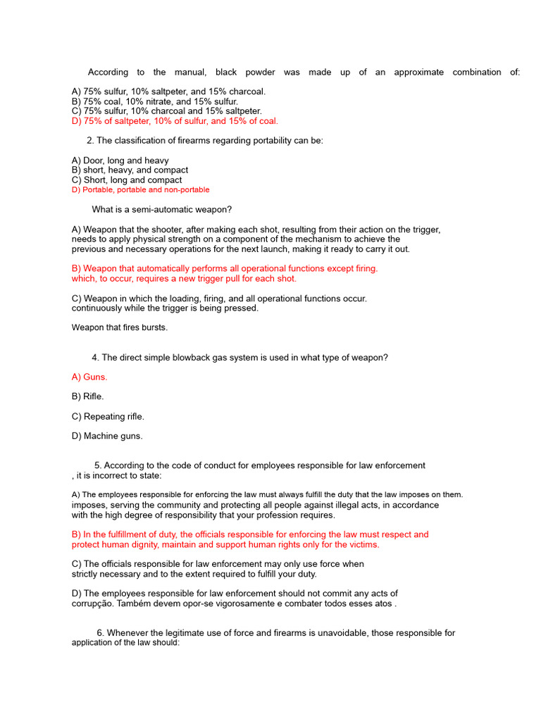 Questions For 1ST Module | PDF | Trigger (Firearms) | Cartridge (Firearms)