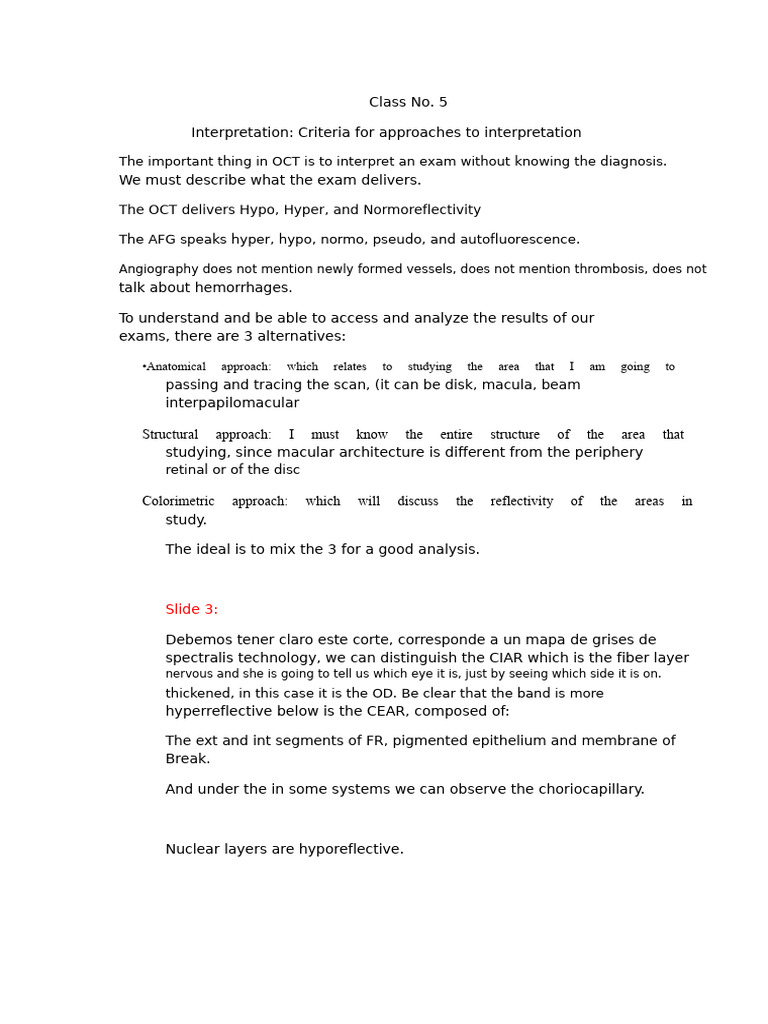Class 5 Interpretation and Approach | PDF | Retina | Human Eye