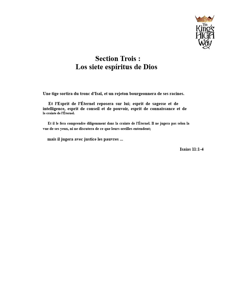 Les Sept Esprits de Dieu et l'Esprit du Christ | PDF | Dieu | Saint-Esprit