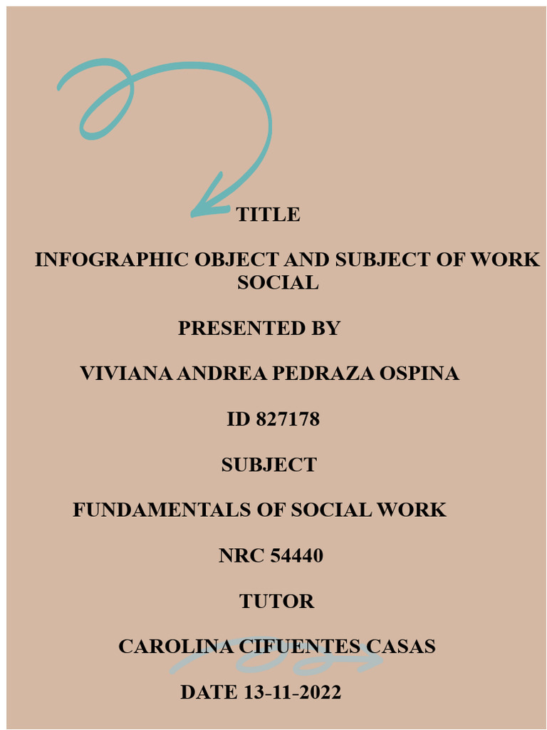 Infographic Object and Subject of Social Work | PDF | Social Work | Science