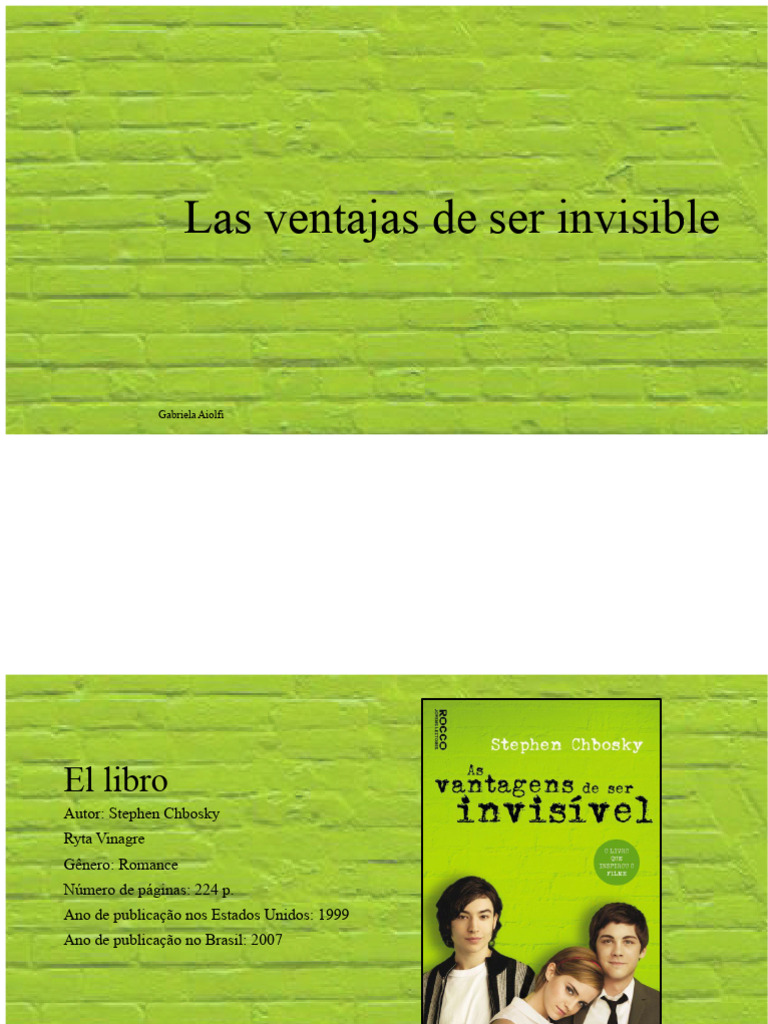 Ventajas de ser invisible en el romance | PDF
