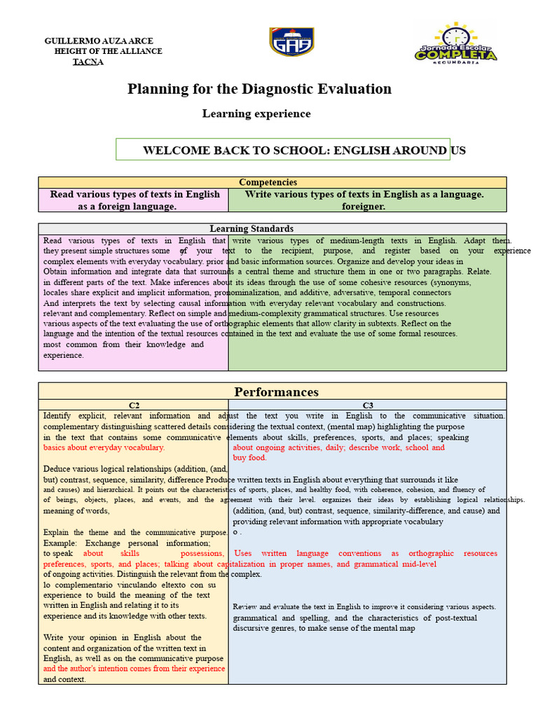 English Learning Activities for Students | PDF | English Language ...