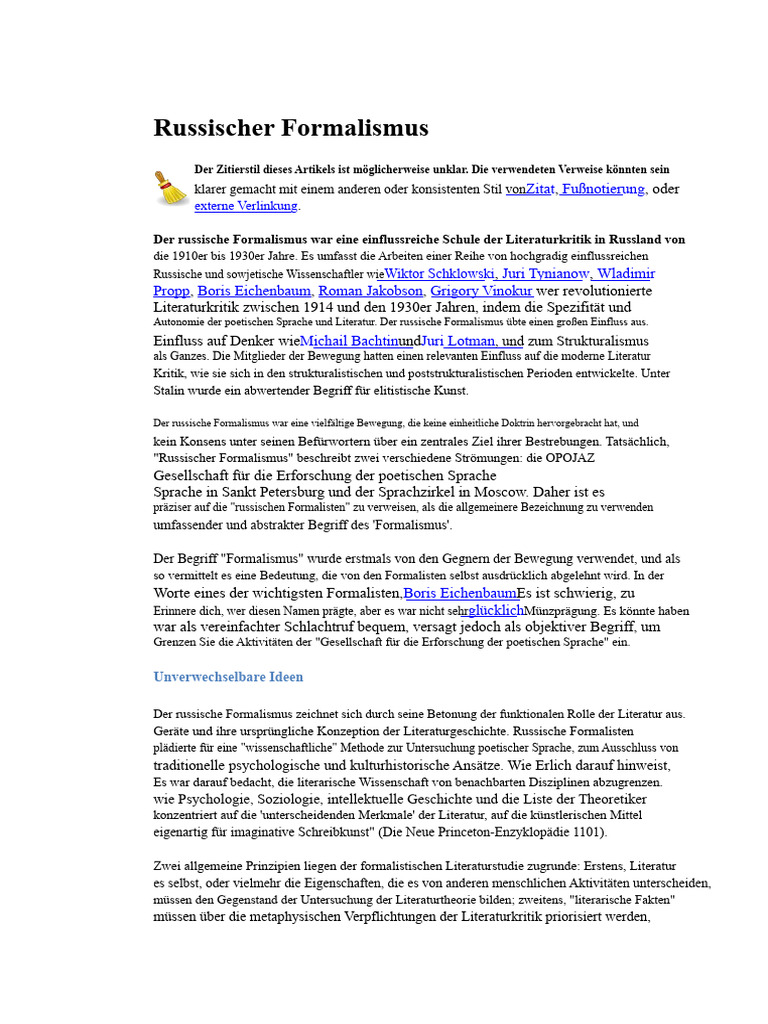 Russischer Formalismus | PDF