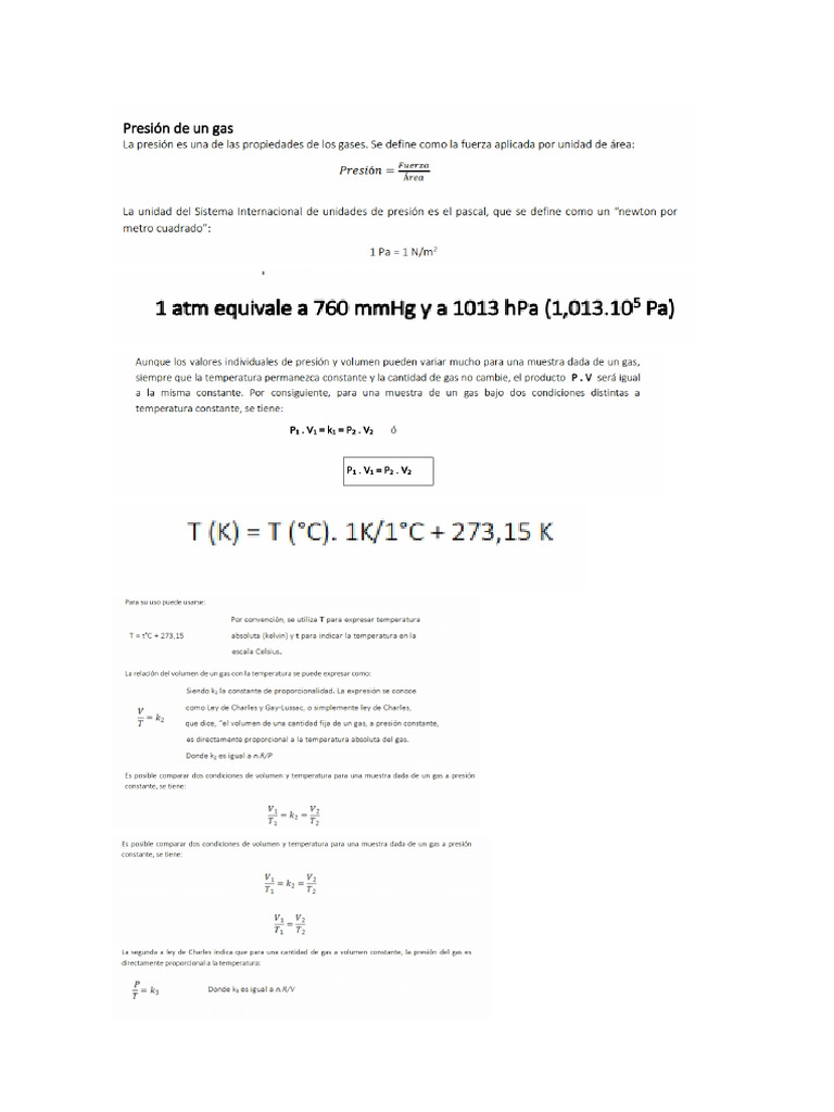 Unit 6 - Ideal Gases | PDF | Gases | Mole (Unit)