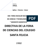 Directiva Feria de Ciencias 2012