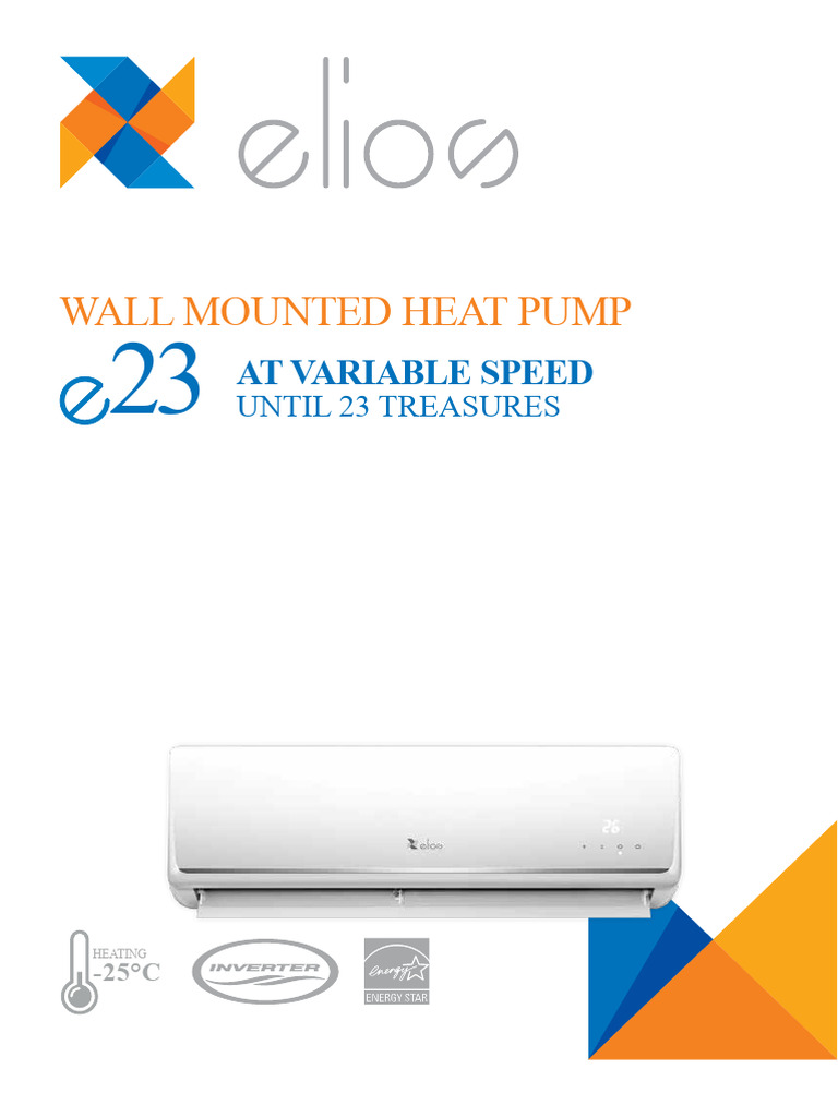 Elios E23 FR | PDF | Air Conditioning | Heat Pump