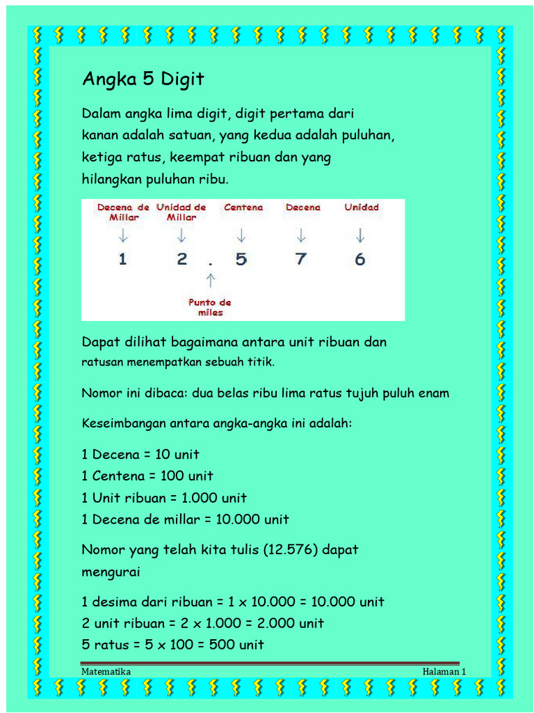 Panduan Angka Lima Digit dan Perbandingan | PDF