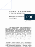 Jon Elster - Marxismo, Funcionalismo e Teoria Dos Jogos (1982)