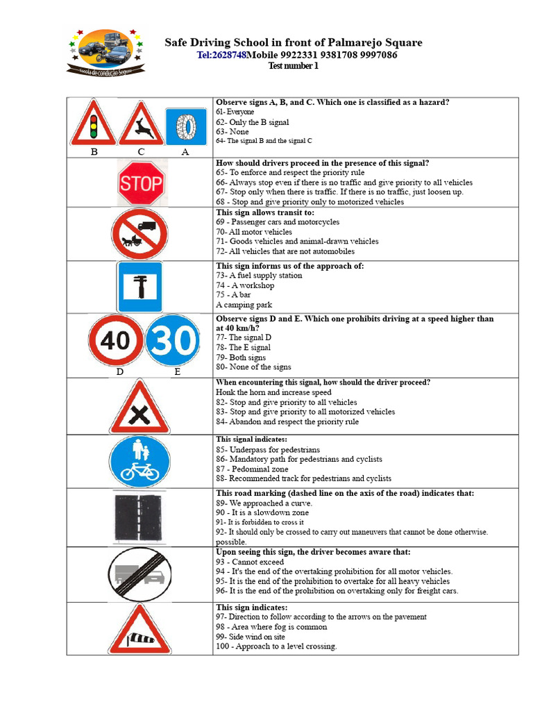 Test Signals Prepared Safe 1 | PDF | Traffic | Intersection (Road)