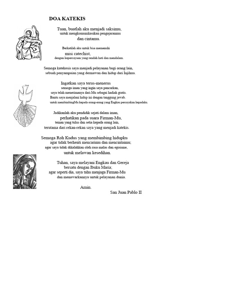 Doa Katekis untuk Pelayanan Iman | PDF