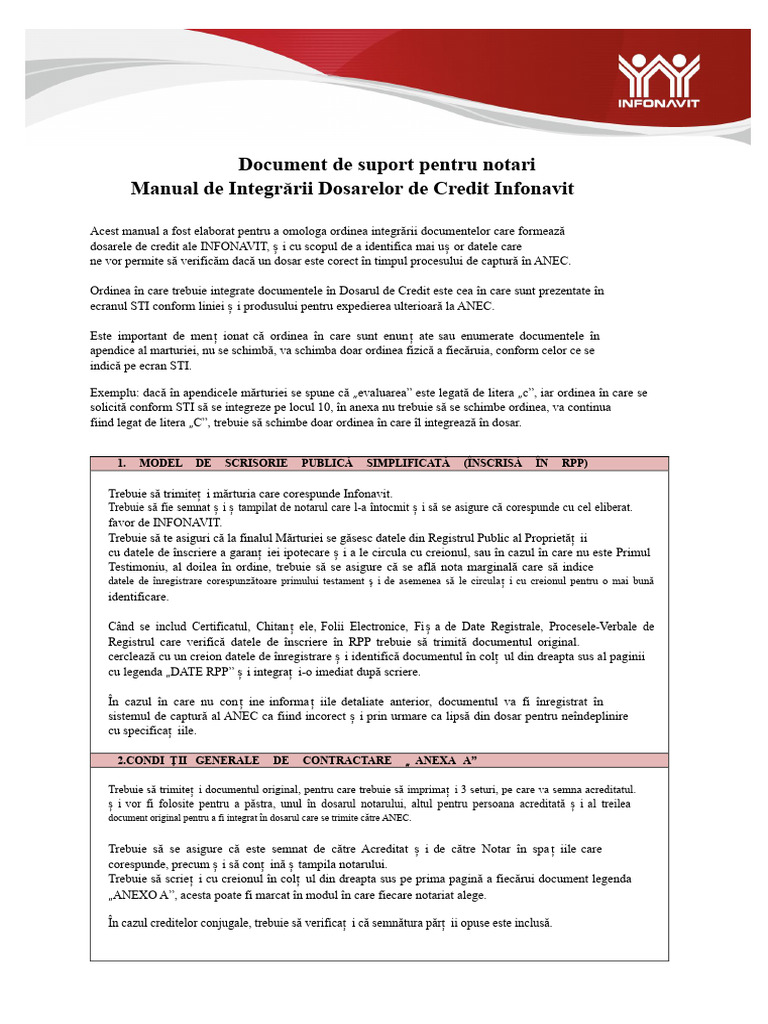 Manual de Integrare A Dosarelor de Credit Infonavit | PDF