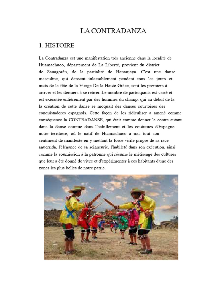 Histoire et origine de la Contradanza | PDF