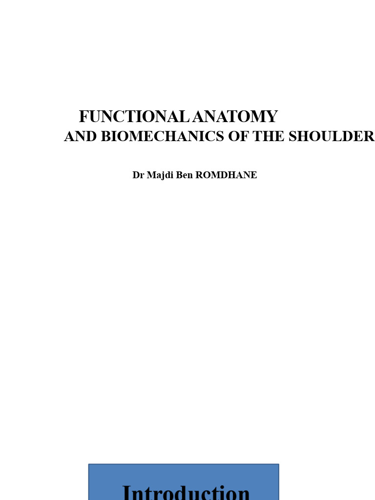 Shoulder Anatomy and Biomechanics Guide | PDF | Shoulder | Anatomical ...