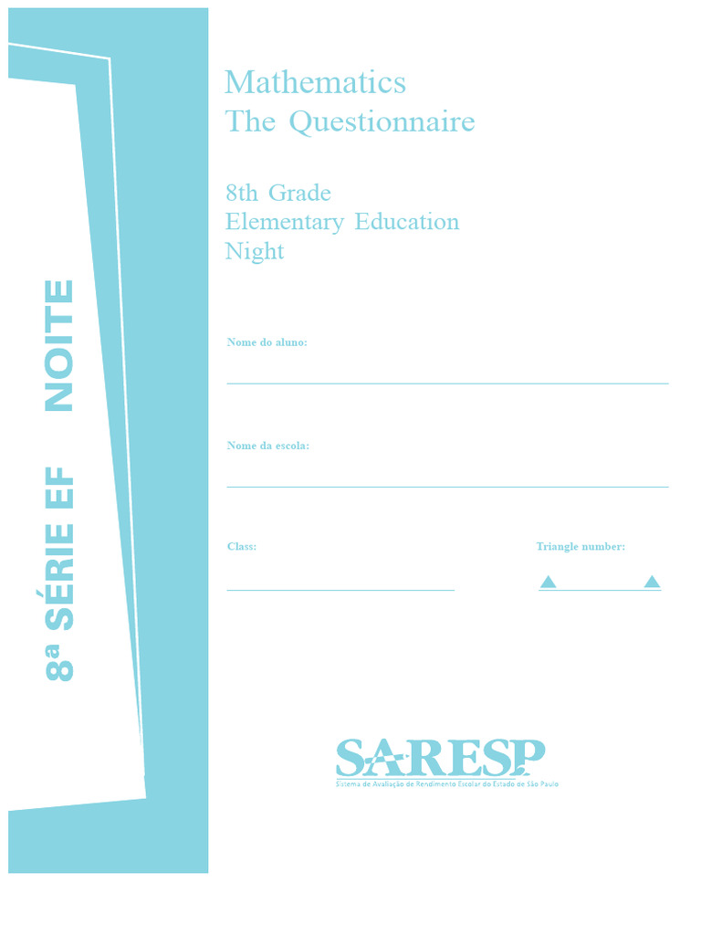8th Grade Mathematics Questionnaire | PDF | Rectangle | Area
