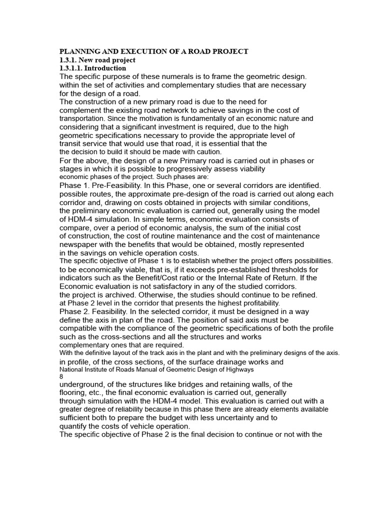 Planning and Execution of A Road Project | PDF | Cartesian Coordinate ...