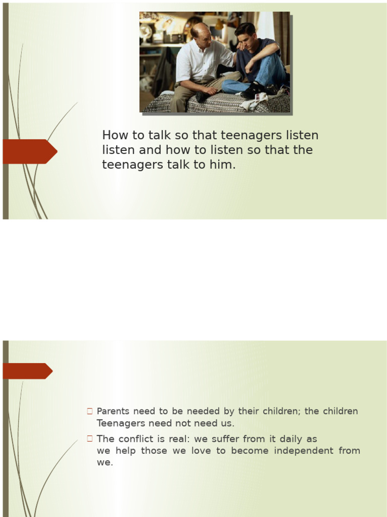 How To Speak So That Teenagers Will Listen | PDF