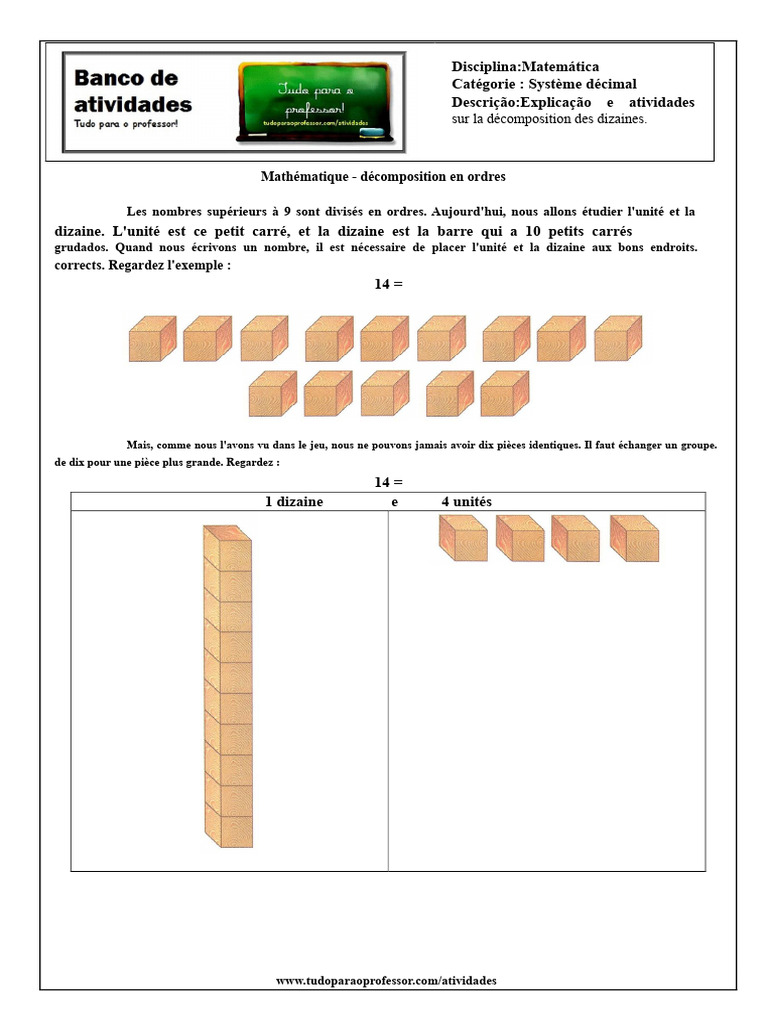 Décomposition des Nombres en Dizaine | PDF