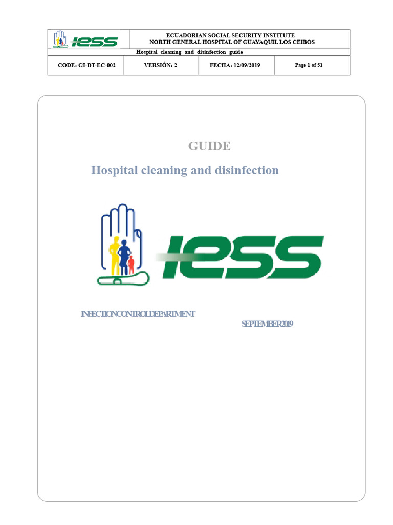 Hospital Cleaning and Disinfection Protocol | PDF | Disinfectant ...