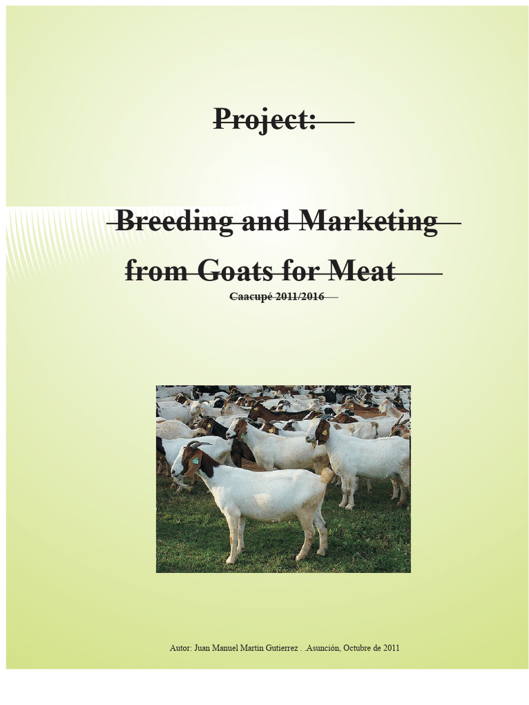 Breeding Boer Goats for Meat Production | PDF | Goat | Meat