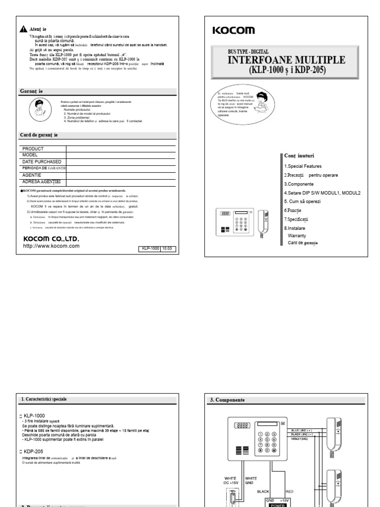 KLP-1000 Manual Și Codificare | PDF