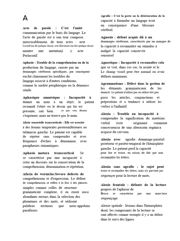 Troubles du langage et de la communication | PDF | Aphasie | Linguistique