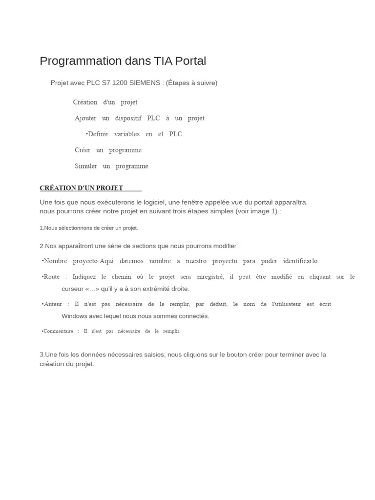Guide de programmation TIA Portal S7-1200 | PDF | Programmation ...