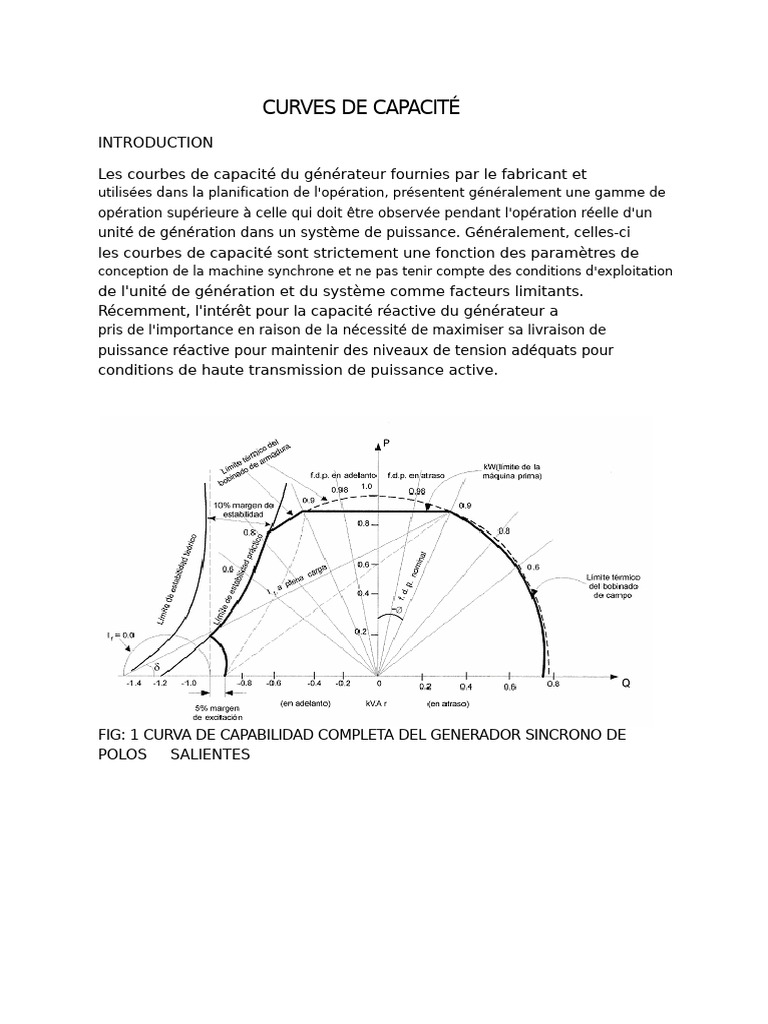 Analyse des courbes de capacité des générateurs | PDF | Générateur ...