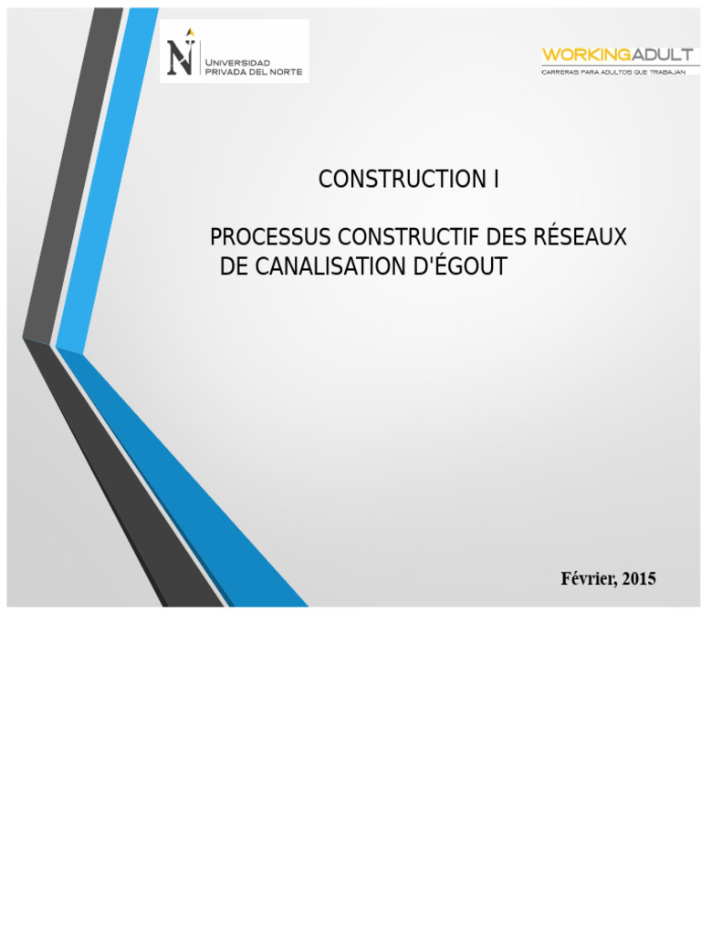 Processus de construction des égouts | PDF | Assainissement | Eaux usées