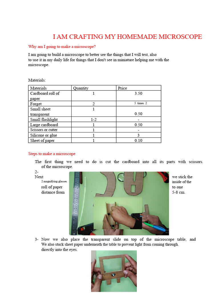 I Make My Homemade Microscope | PDF