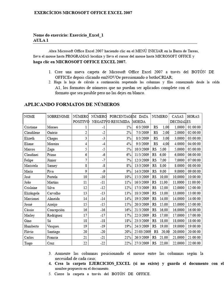 Ejercicios Prácticos de Excel 2007 | PDF | Microsoft Excel | Hoja de ...