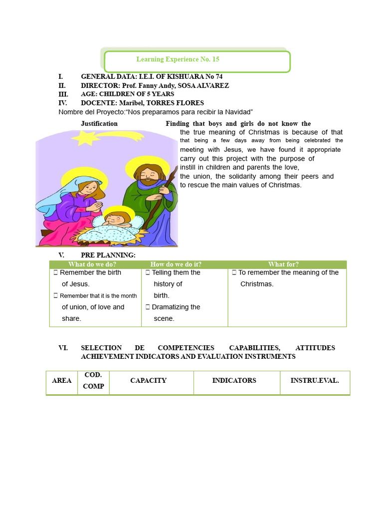 Christmas Project for 5-Year-Olds | PDF | Christmas | Mary, Mother Of Jesus