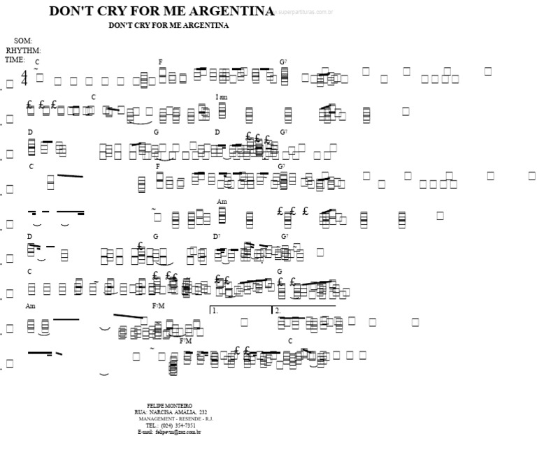 Don't Cry for Me Argentina Sheet Music | PDF