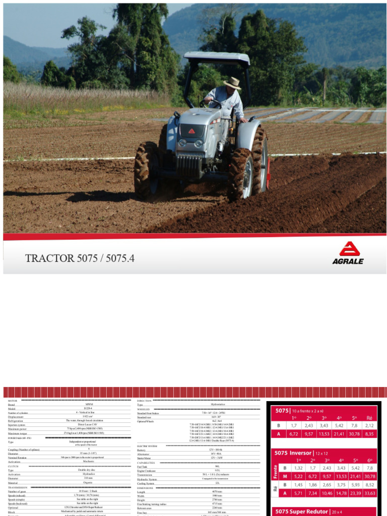 5075 Tractor Specifications and Features | PDF | Motor Vehicle | Vehicles