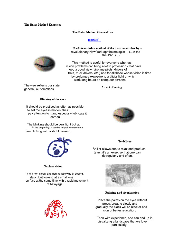 Bates Method for Natural Vision Improvement | PDF | Human Eye | Eye