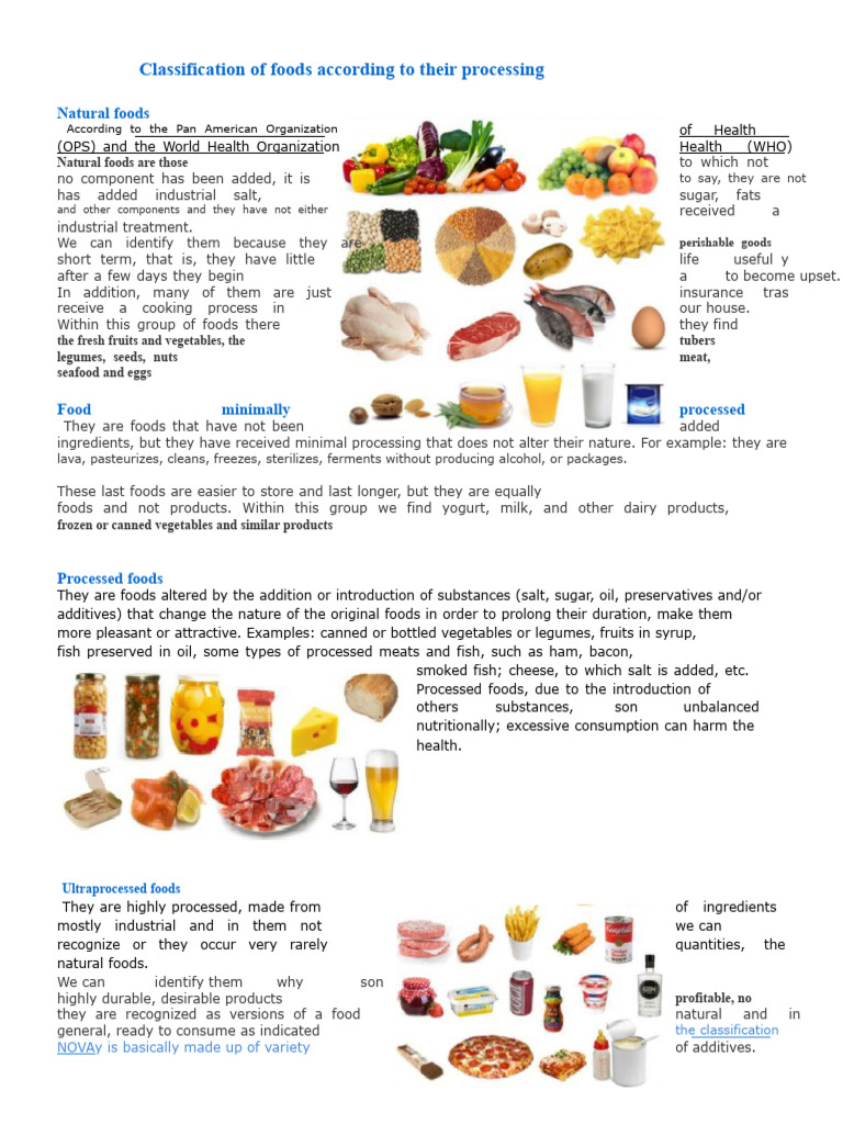 Food Processing Classification Guide | PDF | Foods | Food Processing
