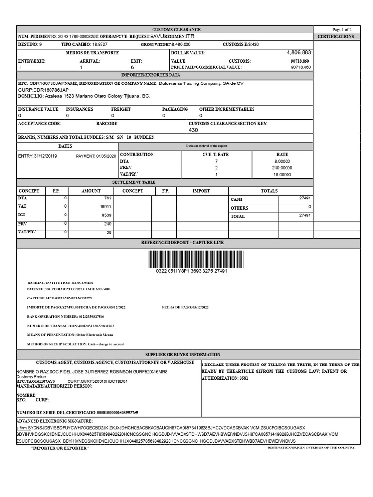 Customs Clearance Document Overview | PDF | Customs | Trade