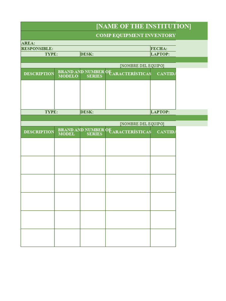 Inventory Format For Computer Equipment in Excel | PDF
