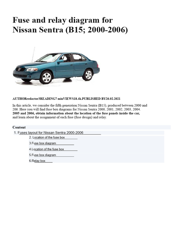 2005 nissan sentra cigarette lighter fuse HOW TO LOCATE THE POWER OUTLET B15 2000 Nissan Sentra (2000 - 2006)