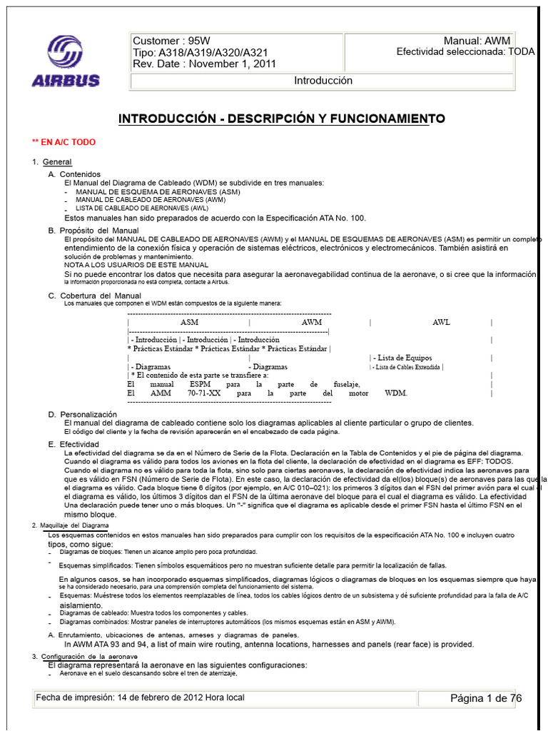 Manual de Cableado A318/A321 - AWM | PDF | Corriente continua ...