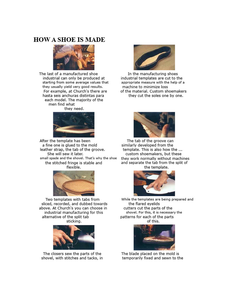How Shoes Are Made: A Step-by-Step Guide | PDF | Shoe | Sewing