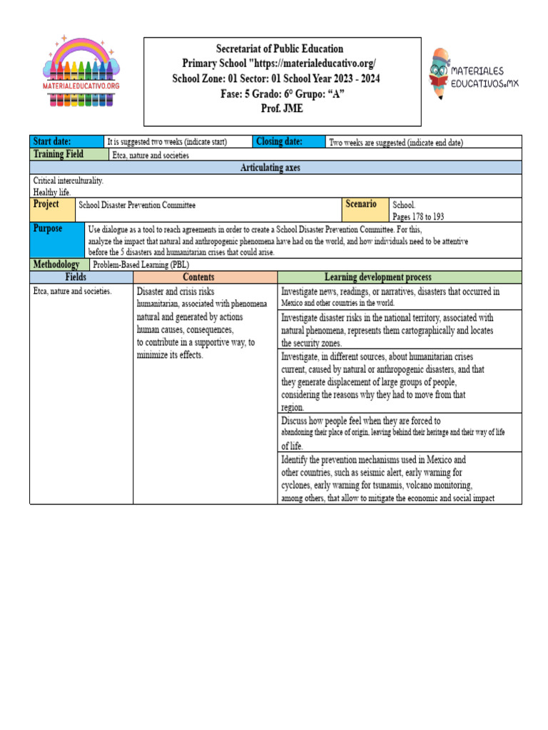Disaster Prevention Education Project | PDF | Information | Emergency ...