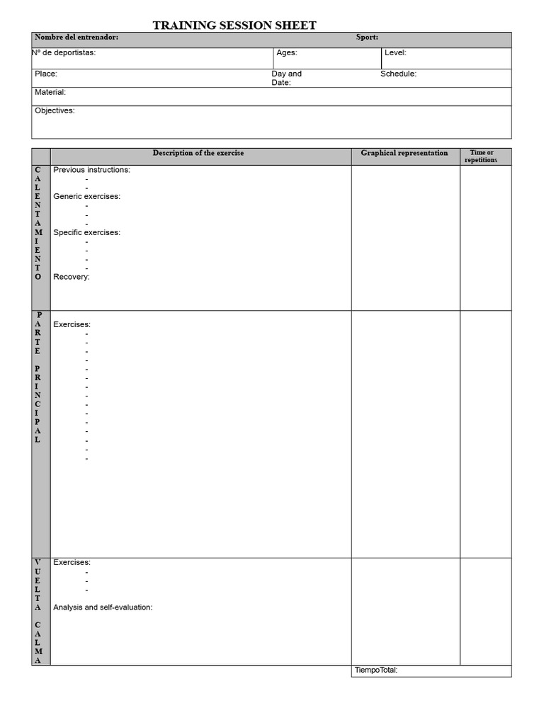 Sports Training Record | PDF