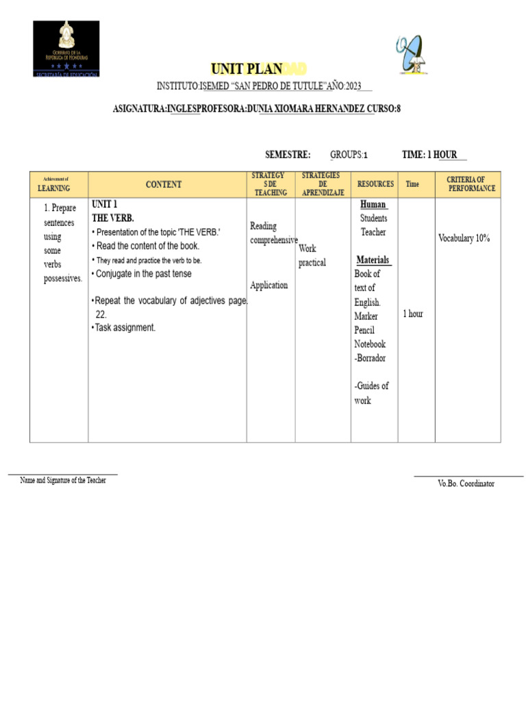 Unit Plan English 8 Semester 2023 | PDF | English Language | Languages