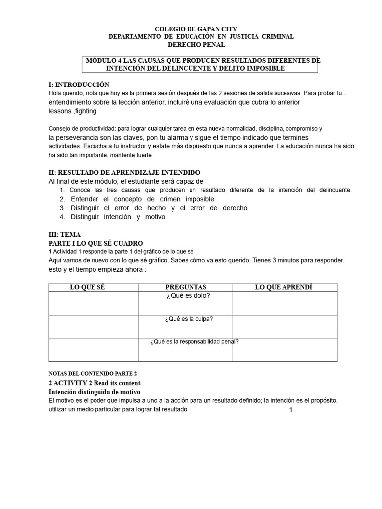 Causas del Delito y Crimen Imposible | PDF | Crímenes | Crimen y violencia