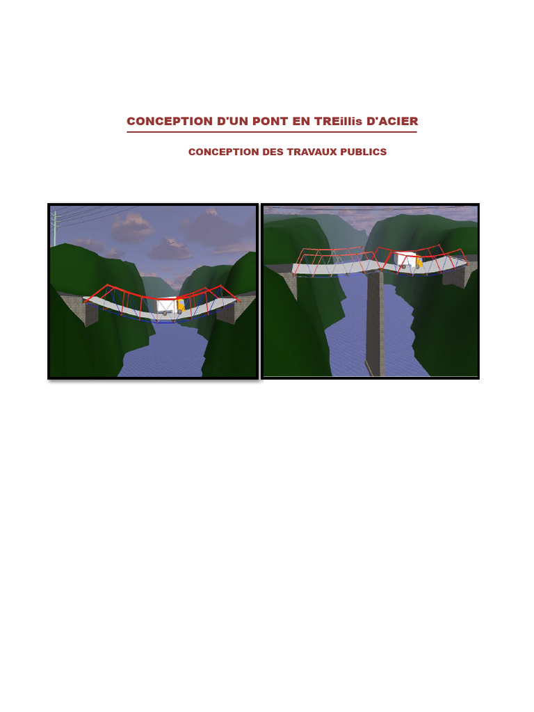 Conception d'un Pont en Treillis d'Acier | PDF | Pont | Calcul des ...