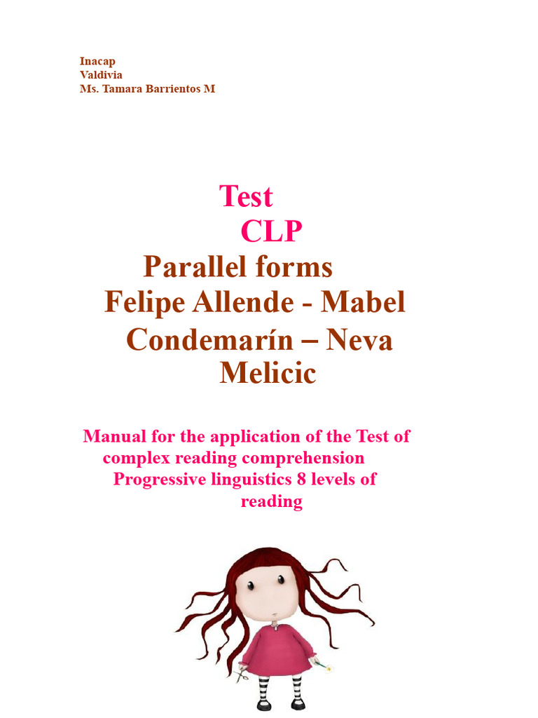 Reading Comprehension Test Manual | PDF | Reading Comprehension ...