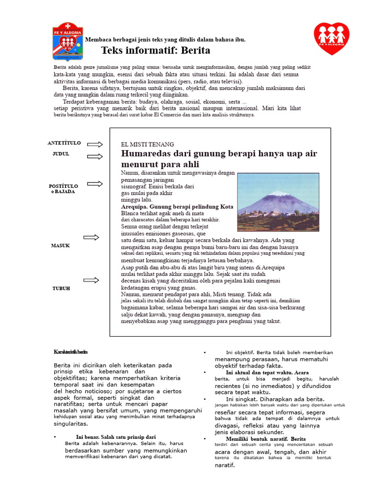 Ficha Teks Informatif Berita | PDF